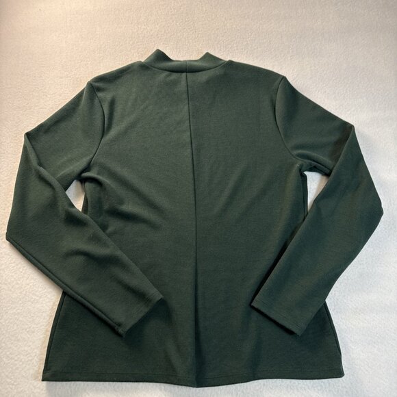 Banana Republic Women's Large Green Ribbed Knit Mock Neck - Picture 6 of 7